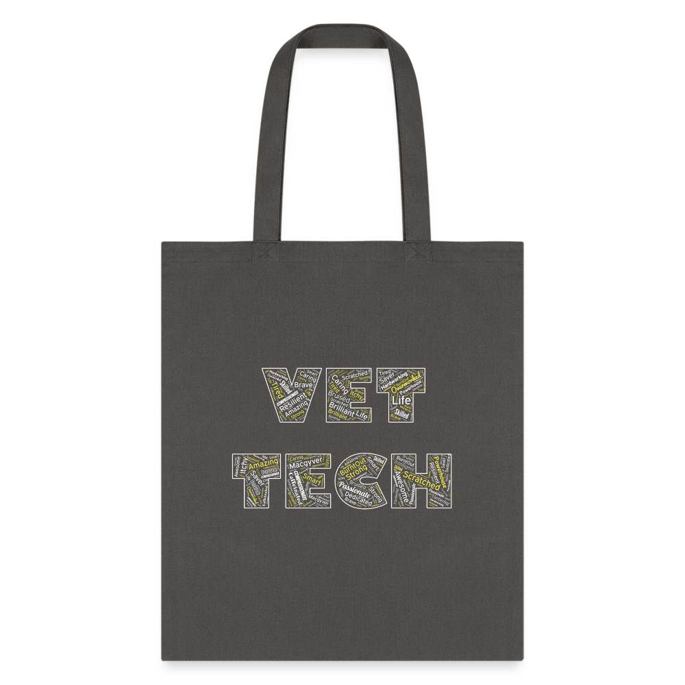 Vet Tech Typography Tote Bag-Tote Bag | Q-Tees Q800-I love Veterinary