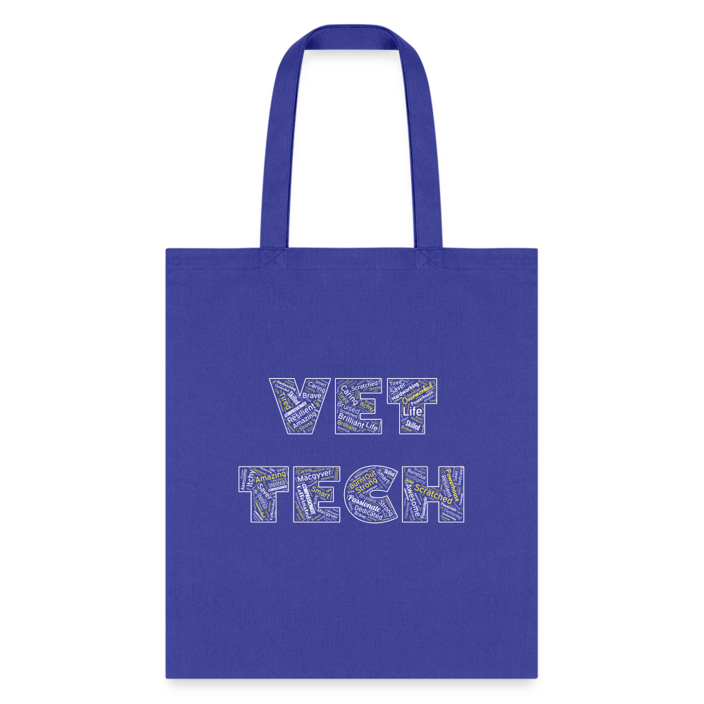 Vet Tech Typography Tote Bag-Tote Bag | Q-Tees Q800-I love Veterinary