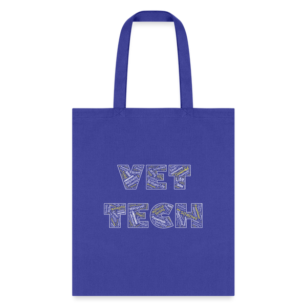 Vet Tech Typography Tote Bag-Tote Bag | Q-Tees Q800-I love Veterinary