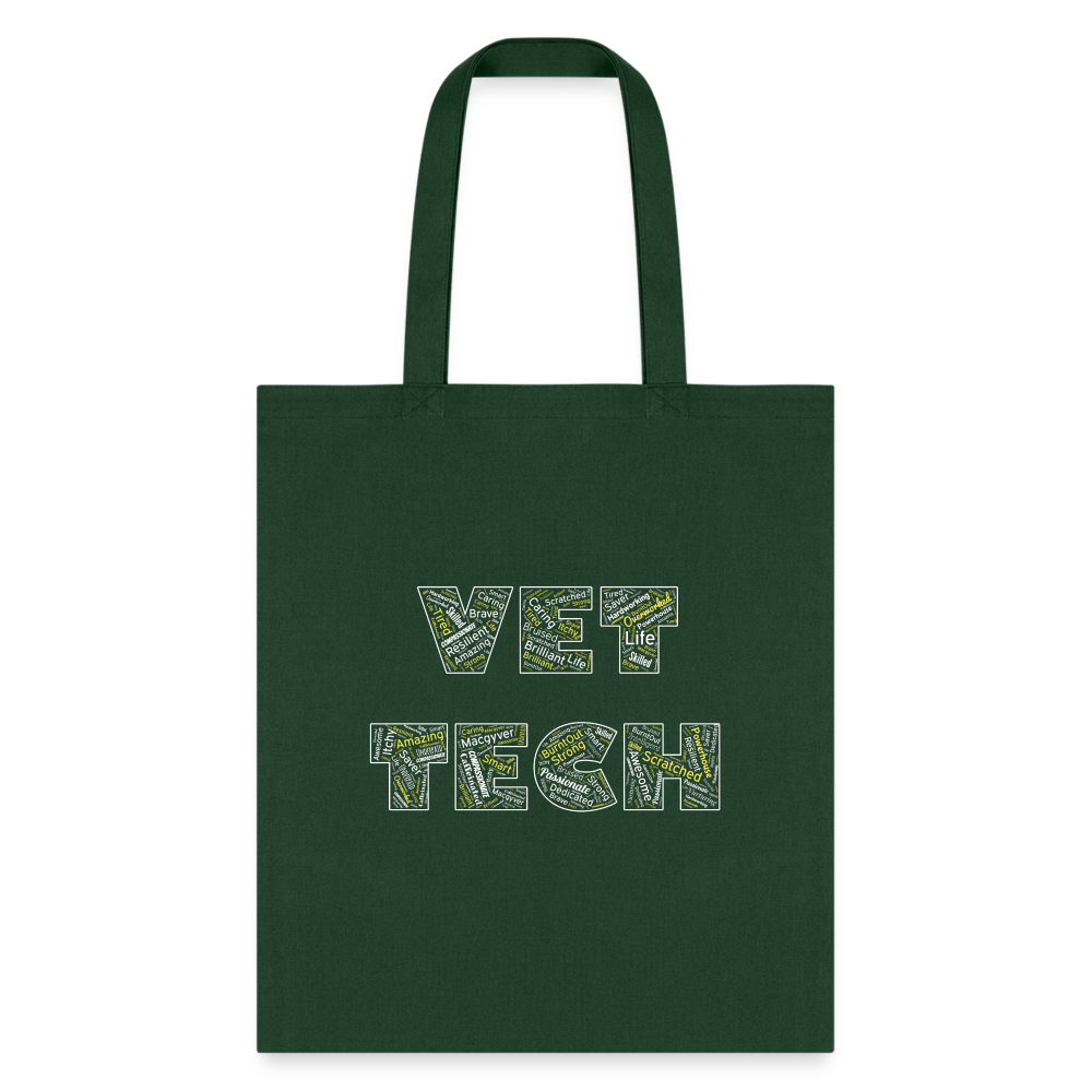 Vet Tech Typography Tote Bag-Tote Bag | Q-Tees Q800-I love Veterinary