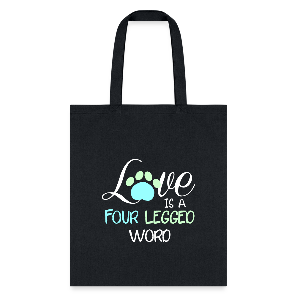 Love is four legged word Tote Bag-Tote Bag | Q-Tees Q800-I love Veterinary