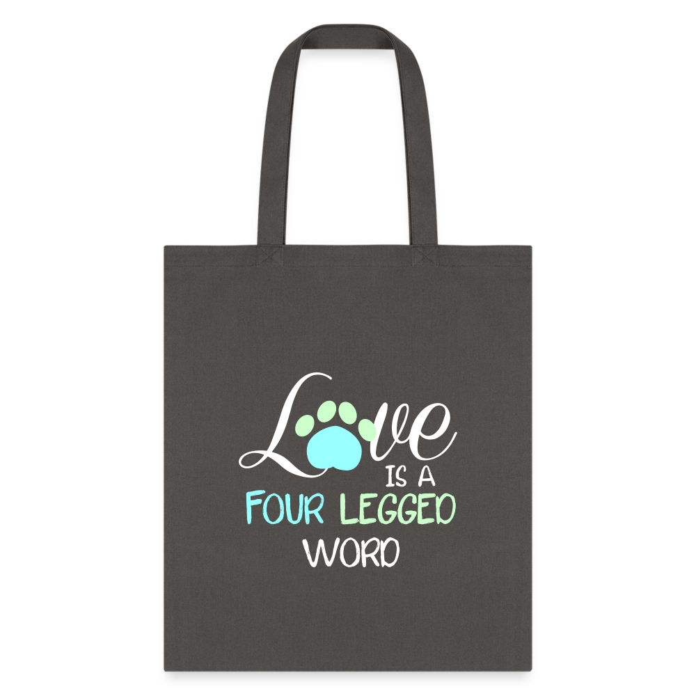 Love is four legged word Tote Bag-Tote Bag | Q-Tees Q800-I love Veterinary