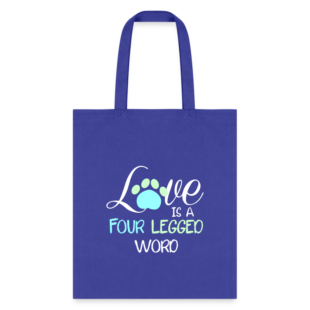 Love is four legged word Tote Bag-Tote Bag | Q-Tees Q800-I love Veterinary