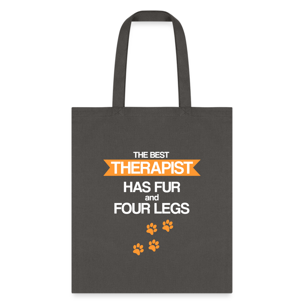 The best therapist has fur and four legs Tote Bag-Tote Bag | Q-Tees Q800-I love Veterinary