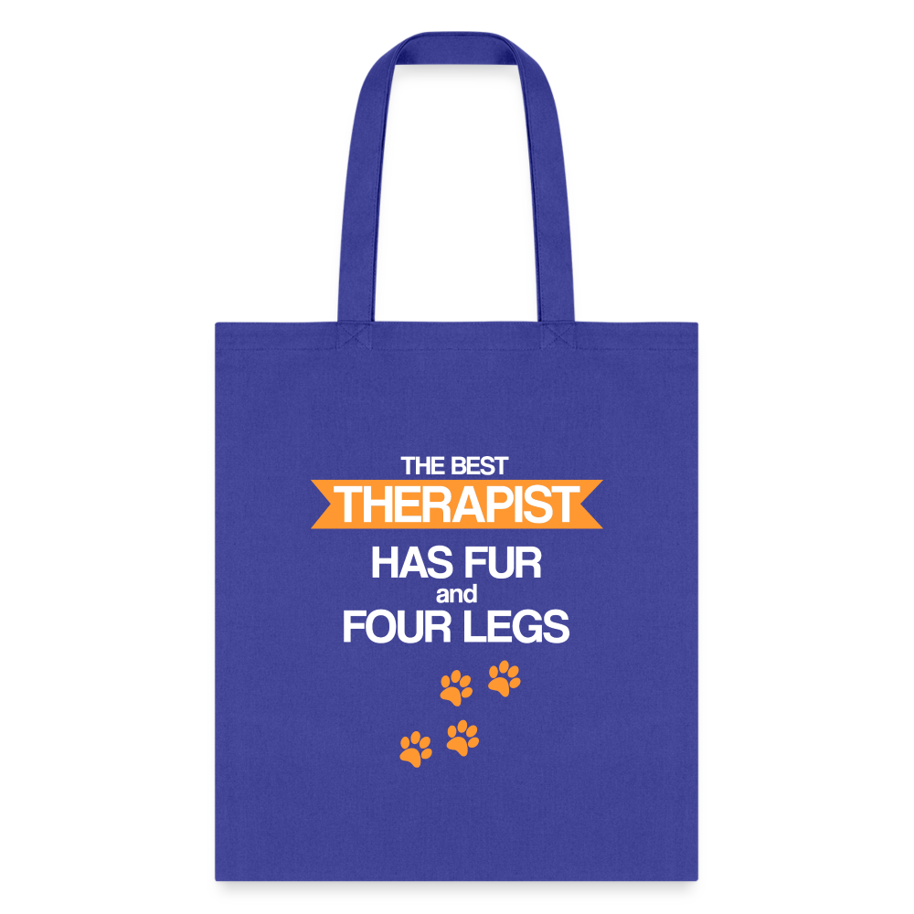 The best therapist has fur and four legs Tote Bag-Tote Bag | Q-Tees Q800-I love Veterinary