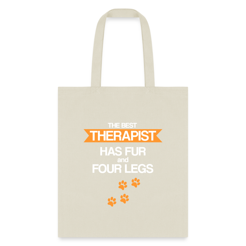 The best therapist has fur and four legs Tote Bag-Tote Bag | Q-Tees Q800-I love Veterinary