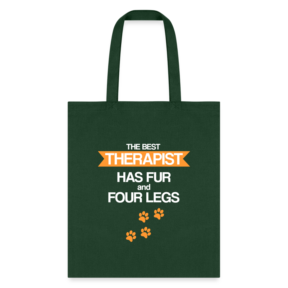 The best therapist has fur and four legs Tote Bag-Tote Bag | Q-Tees Q800-I love Veterinary