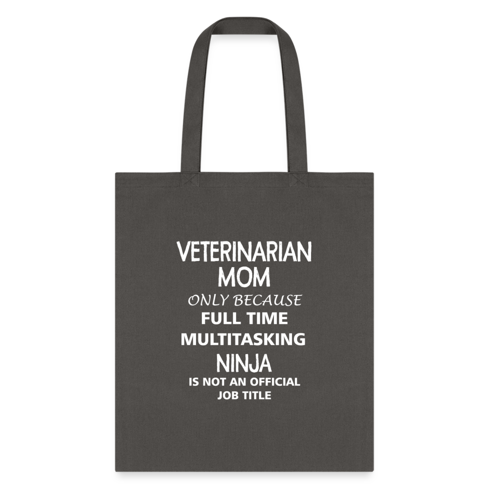 Veterinarian Mom Ninja Cotton Tote Bag-Tote Bag | Q-Tees Q800-I love Veterinary