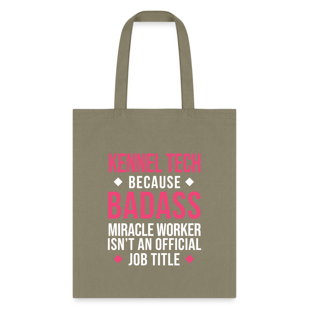 Kennel Tech, because badass miracle worker isn't an official job title Tote Bag-Tote Bag | Q-Tees Q800-I love Veterinary