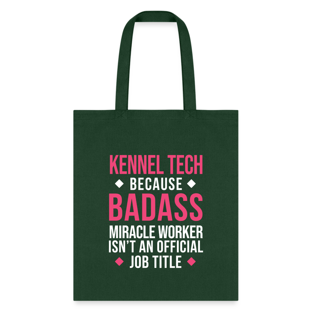 Kennel Tech, because badass miracle worker isn't an official job title Tote Bag-Tote Bag | Q-Tees Q800-I love Veterinary