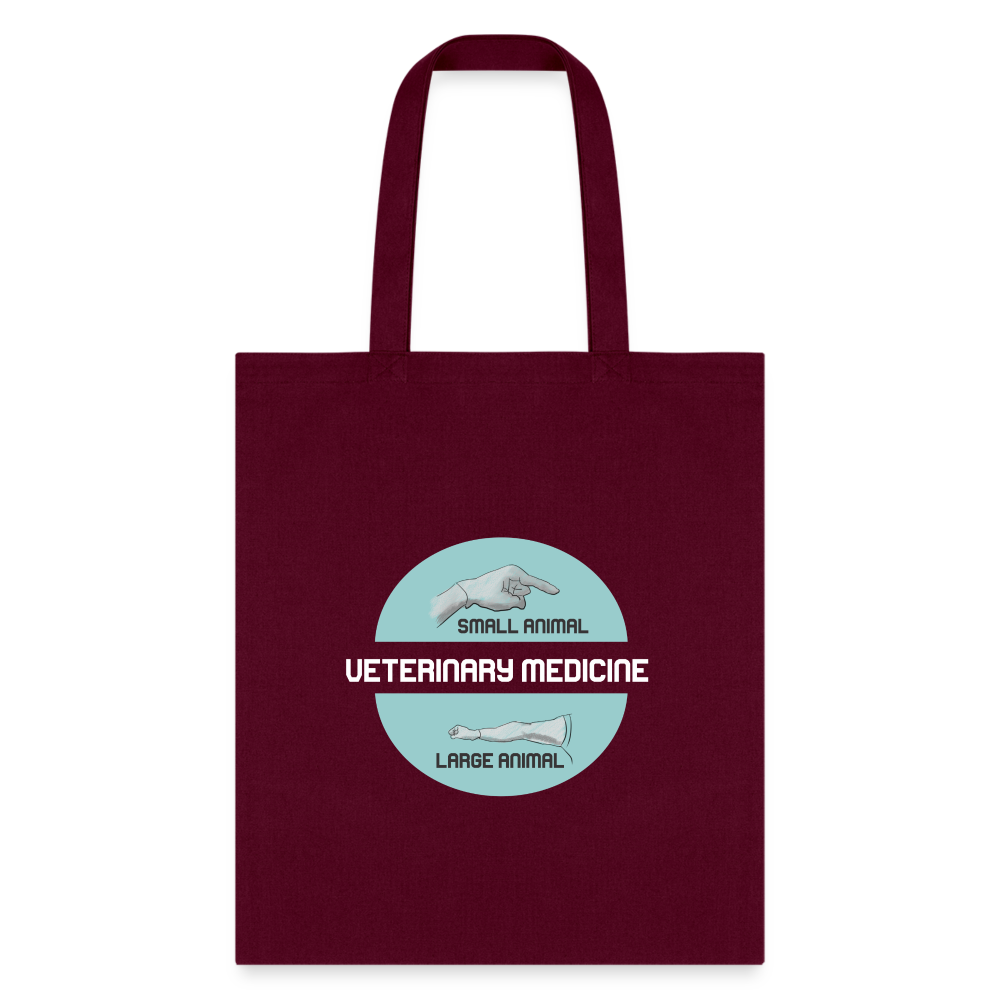 Veterinary Medicine - Small & Big animal Cotton Tote Bag-Tote Bag | Q-Tees Q800-I love Veterinary