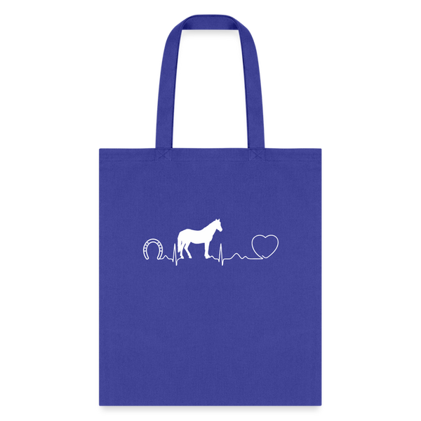 Horse pulse Cotton Tote Bag-Tote Bag | Q-Tees Q800-I love Veterinary