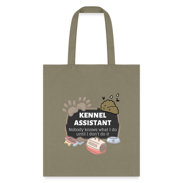 Kennel Assistant, nobody knows what I do until I don't do it Cotton Tote Bag Tote Bag-Tote Bag | Q-Tees Q800-I love Veterinary