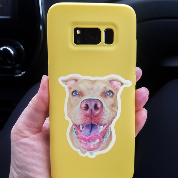 Custom Pet Sticker - From a photo of your dog, cat-Sticker-I love Veterinary