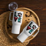 Veterinary Love cat and dog Travel mug with a handle-Travel Mug with a Handle-I love Veterinary