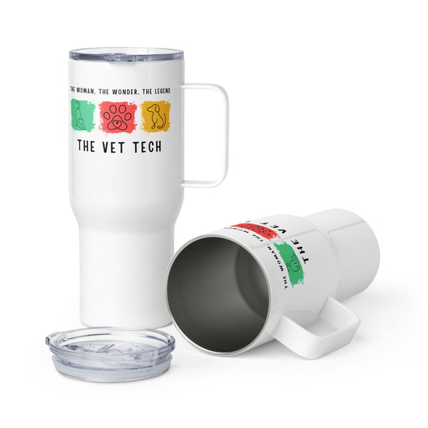The woman, the wonder, the legend - the Vet Tech Travel Mug With a Handle-I love Veterinary