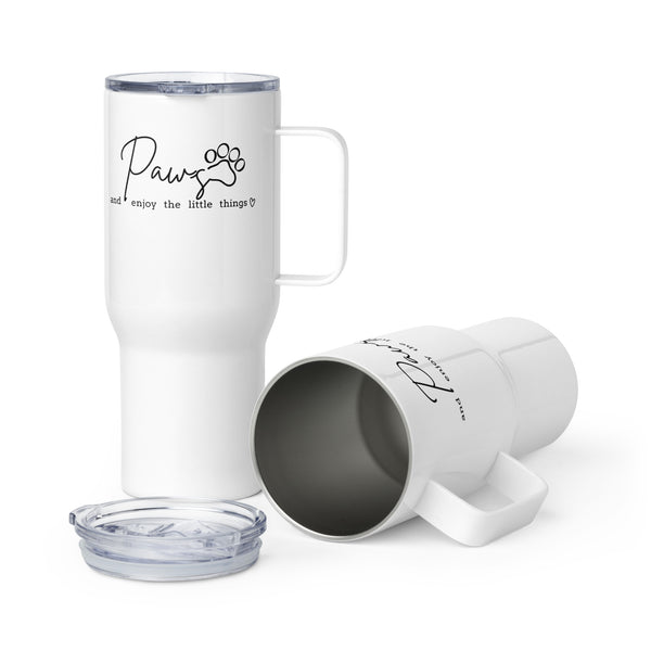 Paws and enjoy the little things Travel Mug With a Handle-I love Veterinary