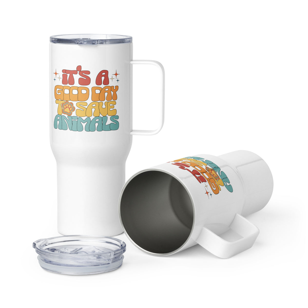 It's a good day to save animals Travel Mug With a Handle-I love Veterinary