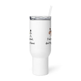 I'm a professional, don't try this at home Travel mug with a handle-Travel Mug with a Handle-I love Veterinary