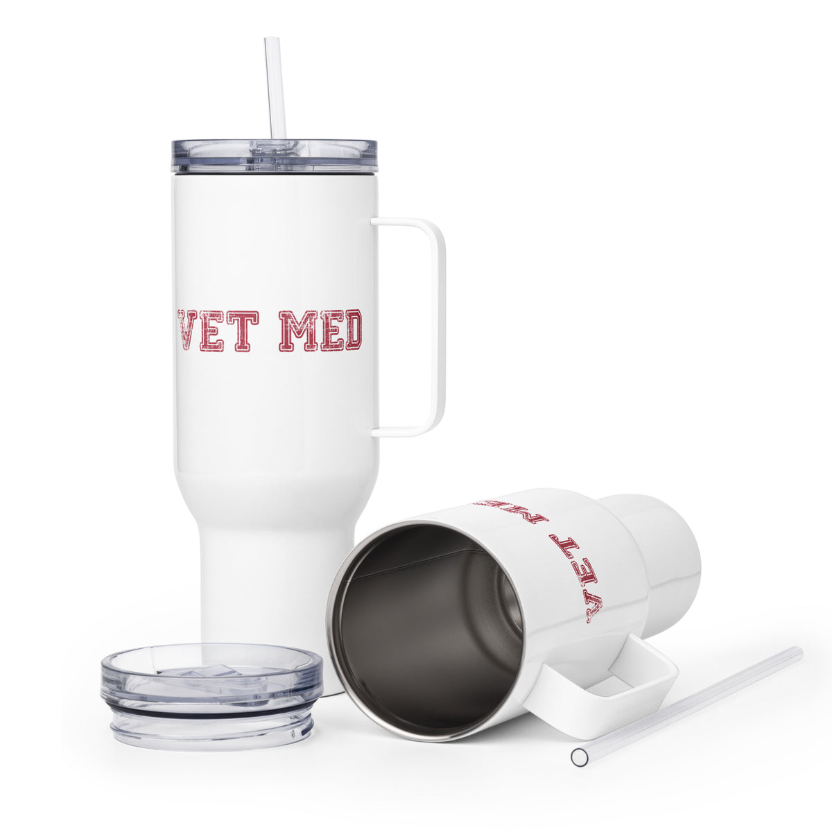 Vet med Travel mug with a handle-Travel Mug with a Handle-I love Veterinary