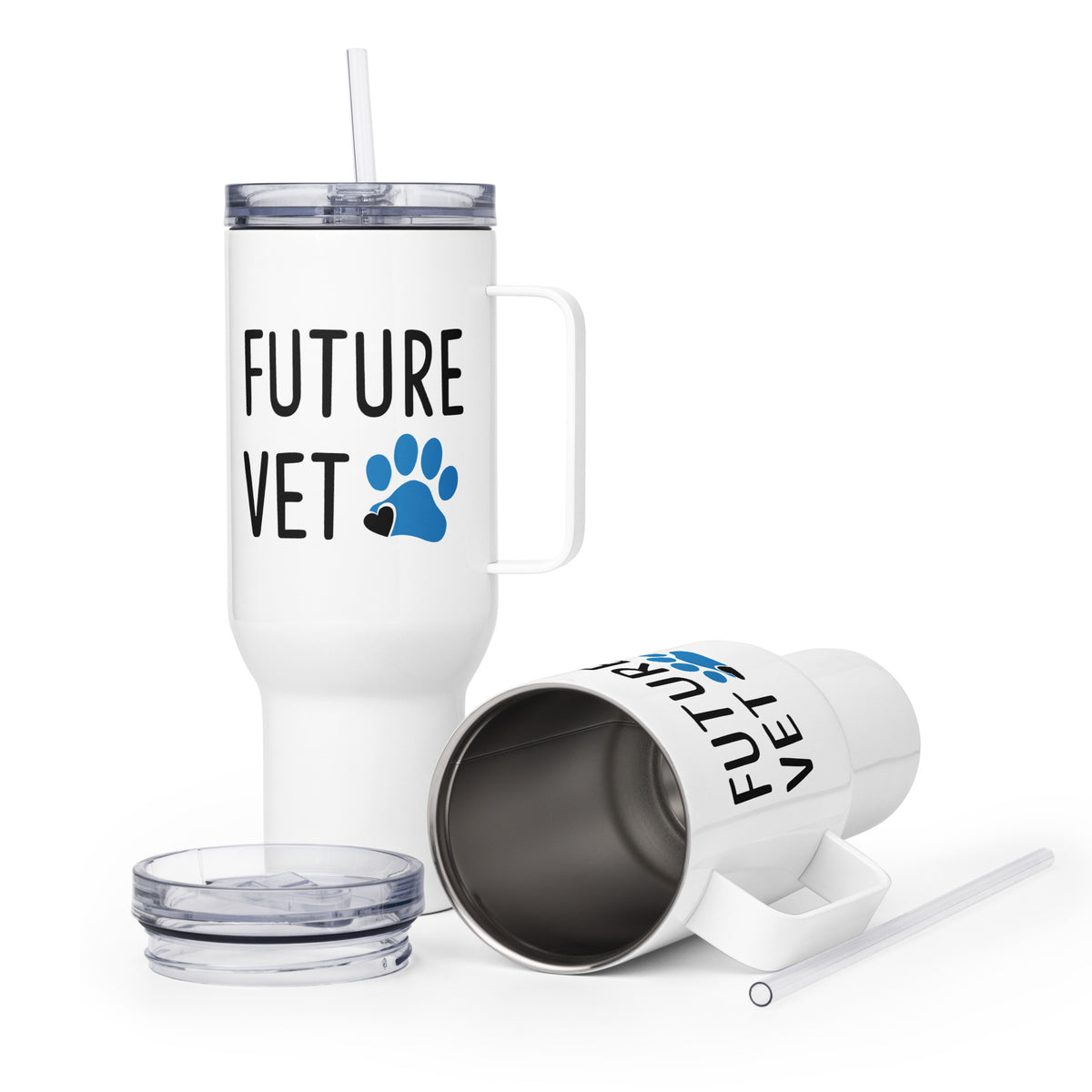 Future Vet Travel mug with a handle-Travel Mug with a Handle-I love Veterinary