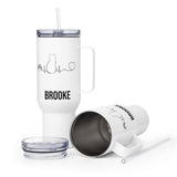 Cat Pulse Travel mug with a handle-Travel Mug with a Handle-I love Veterinary