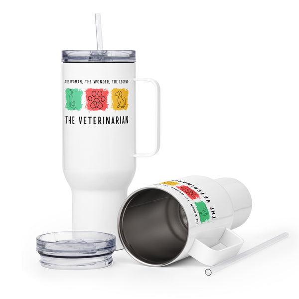 The woman, the wonder, the legend - the Veterinarian Travel Mug With a Handle-I love Veterinary
