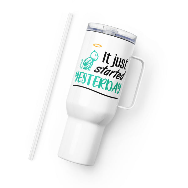 It just started yesterday Funny Travel mug with a handle-Travel Mug with a Handle-I love Veterinary