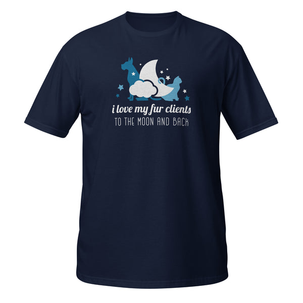I love my fur clients Unisex T-Shirt-I love Veterinary