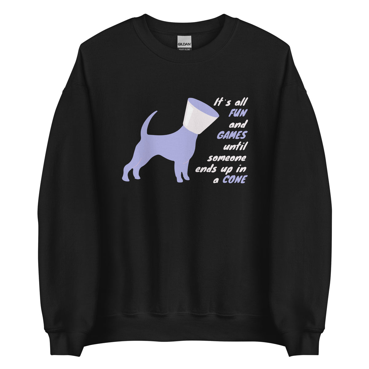 Until someone ends up in a cone Unisex Crewneck Sweatshirt-Unisex Crewneck Sweatshirt | Gildan 18000-I love Veterinary