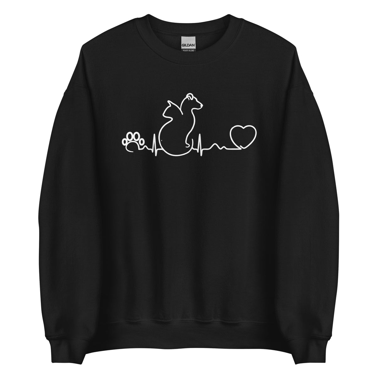 Dog and cat heartbeat Unisex Crewneck Sweatshirt-Unisex Crewneck Sweatshirt | Gildan 18000-I love Veterinary