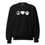 Peace, Love, Paws Unisex Crewneck Sweatshirt-I love Veterinary
