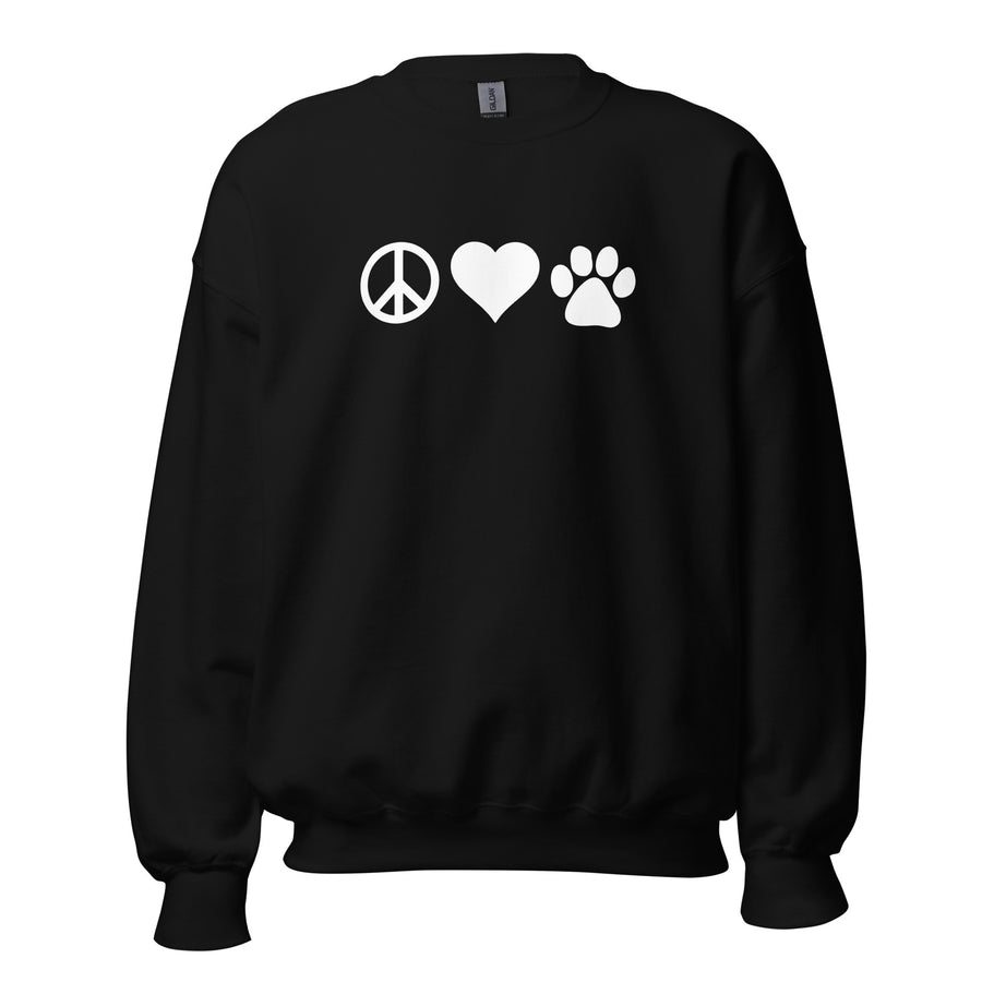 Peace, Love, Paws Unisex Crewneck Sweatshirt-I love Veterinary