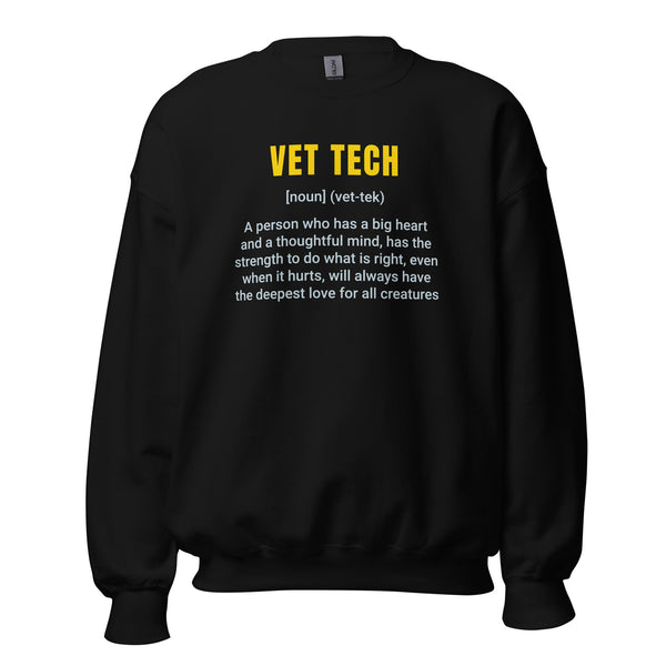 Vet Tech Definition Unisex Crewneck Sweatshirt-I love Veterinary