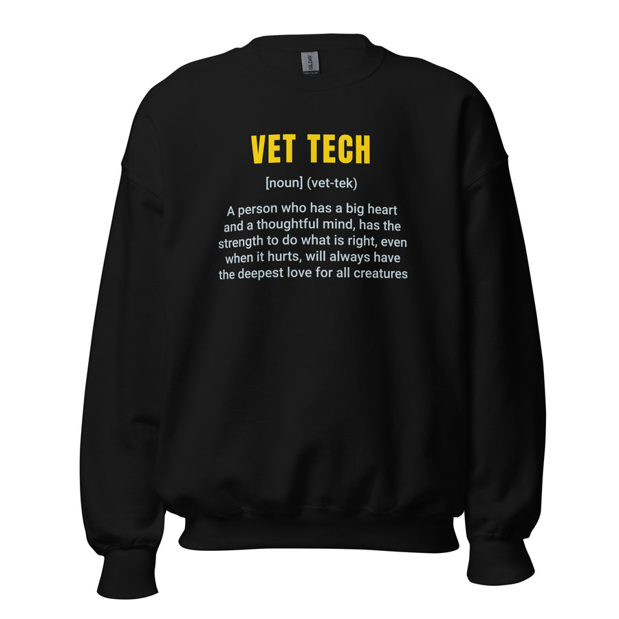 Vet Tech Definition Unisex Crewneck Sweatshirt-I love Veterinary