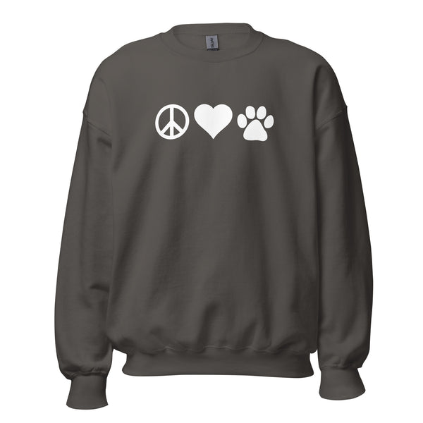 Peace, Love, Paws Unisex Crewneck Sweatshirt-I love Veterinary