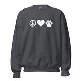 Peace, Love, Paws Unisex Crewneck Sweatshirt-I love Veterinary