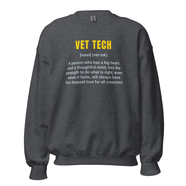 Vet Tech Definition Unisex Crewneck Sweatshirt-I love Veterinary