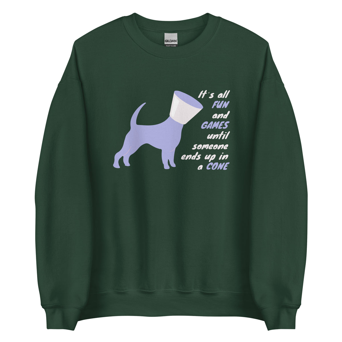 Until someone ends up in a cone Unisex Crewneck Sweatshirt-Unisex Crewneck Sweatshirt | Gildan 18000-I love Veterinary