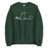 Dog and cat heartbeat Unisex Crewneck Sweatshirt-Unisex Crewneck Sweatshirt | Gildan 18000-I love Veterinary