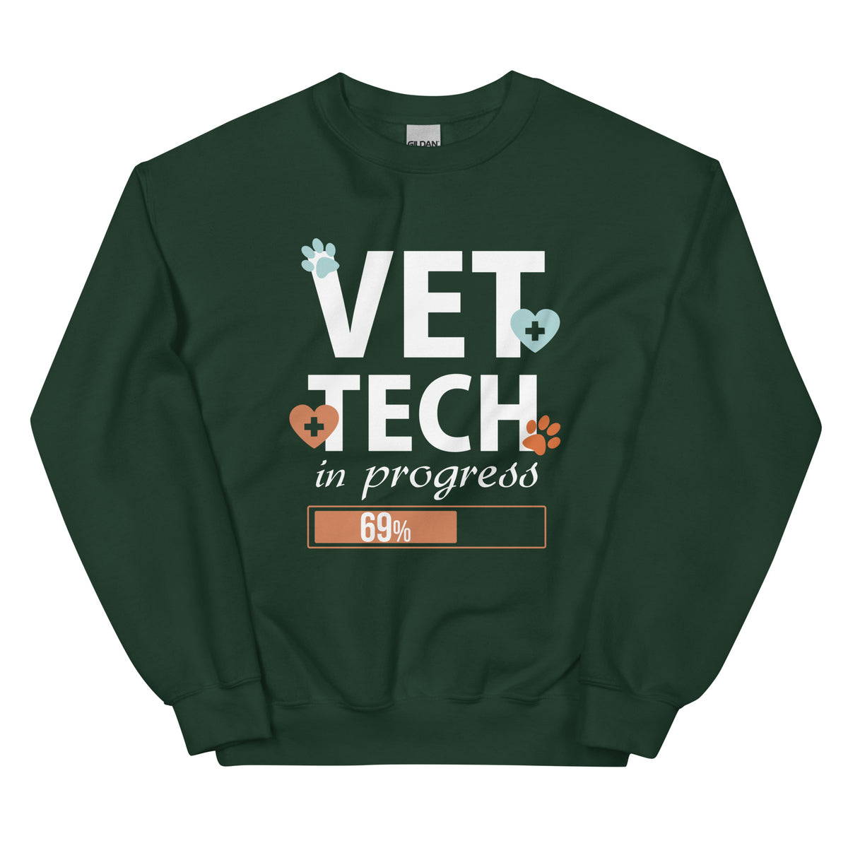 Vet Tech in Progress Unisex Crewneck Sweatshirt-Unisex Crewneck Sweatshirt | Gildan 18000-I love Veterinary