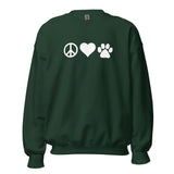Peace, Love, Paws Unisex Crewneck Sweatshirt-I love Veterinary