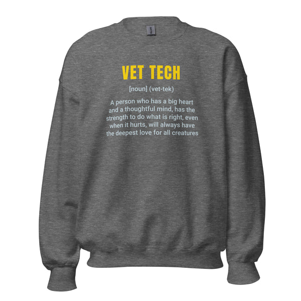 Vet Tech Definition Unisex Crewneck Sweatshirt-I love Veterinary