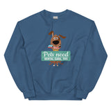 Pet Dental Health Crewneck Sweatshirt-Unisex Crewneck Sweatshirt | Gildan 18000-I love Veterinary