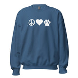 Peace, Love, Paws Unisex Crewneck Sweatshirt-I love Veterinary