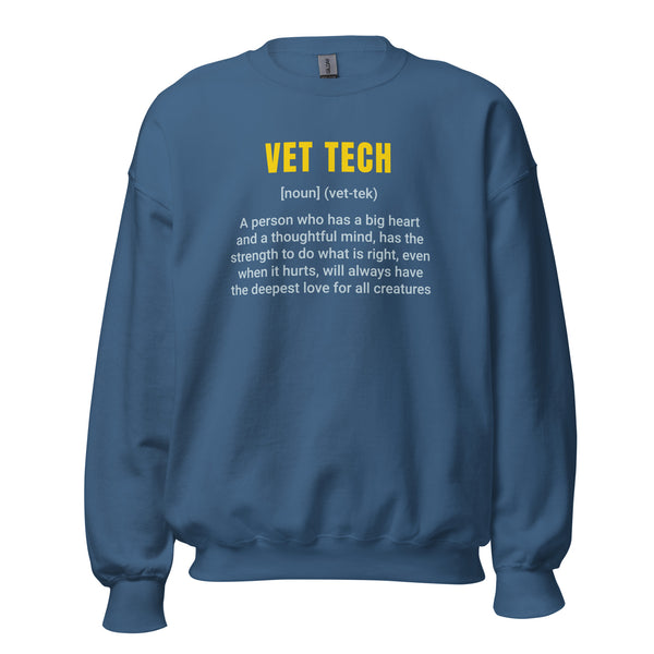 Vet Tech Definition Unisex Crewneck Sweatshirt-I love Veterinary