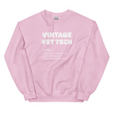 Vintage Vet Tech Crewneck Sweatshirt-Unisex Crewneck Sweatshirt | Gildan 18000-I love Veterinary