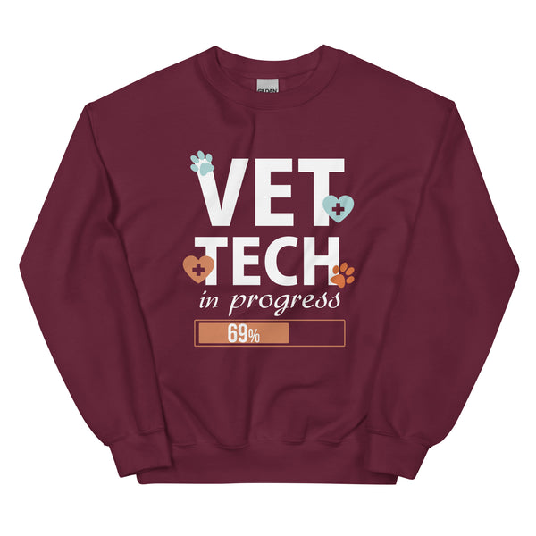 Vet Tech in Progress Unisex Crewneck Sweatshirt-Unisex Crewneck Sweatshirt | Gildan 18000-I love Veterinary