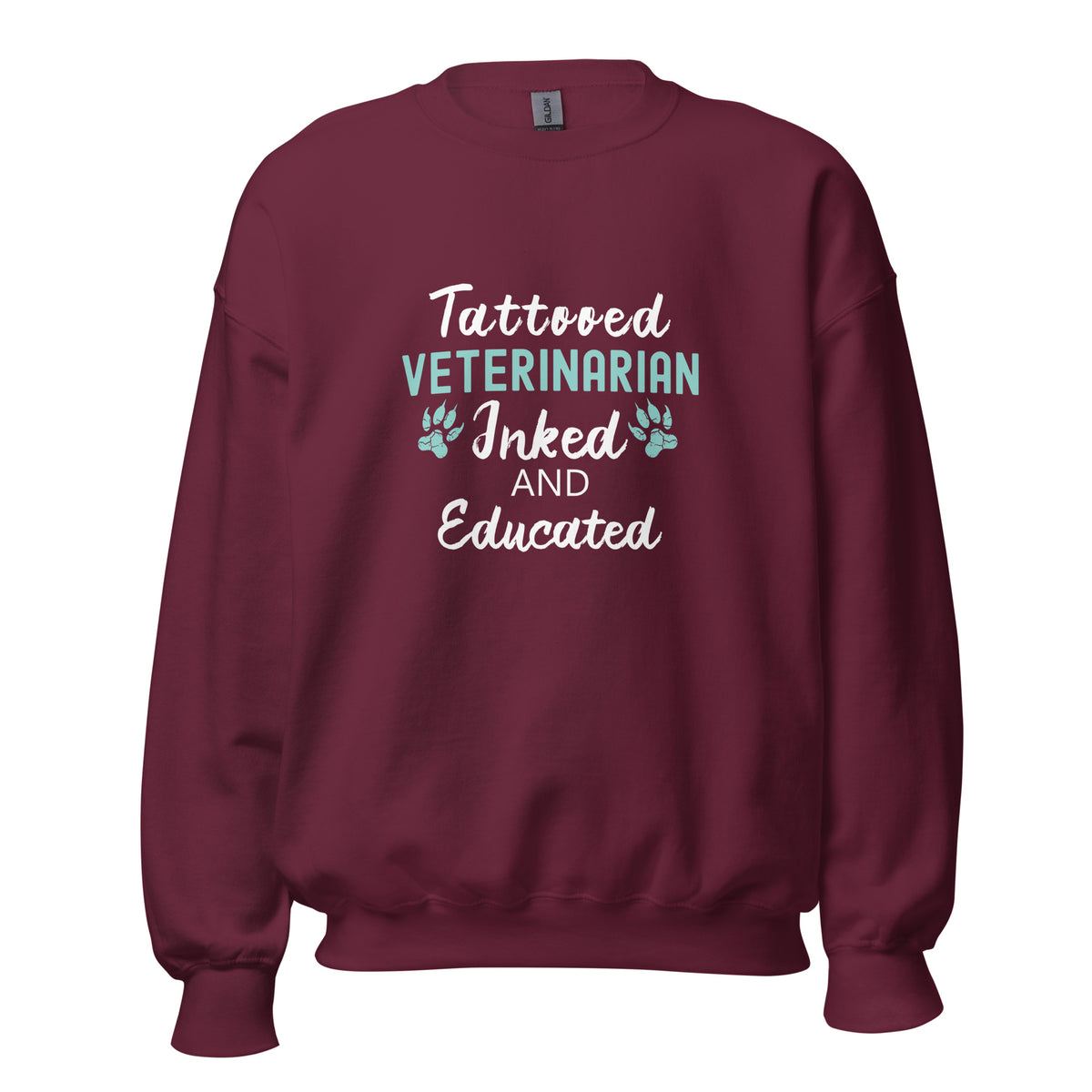 Veterinarian - Inked and Educated Unisex Crewneck Sweatshirt-I love Veterinary