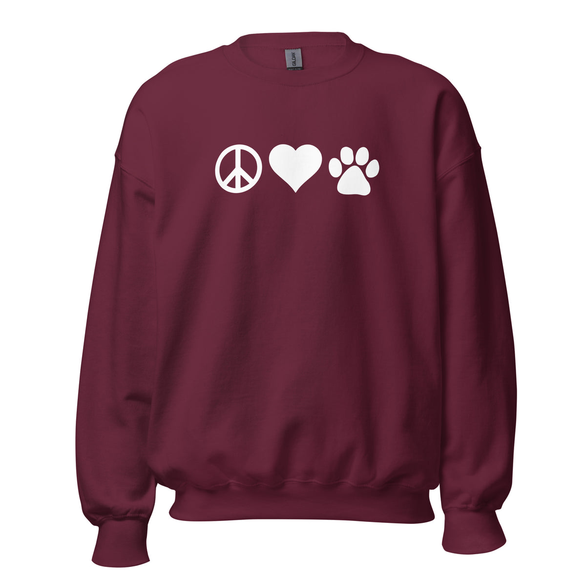 Peace, Love, Paws Unisex Crewneck Sweatshirt-I love Veterinary